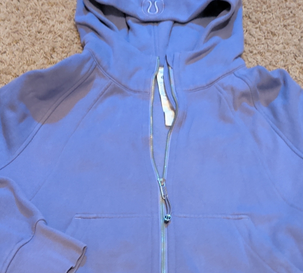 lululemon athletica Woman's Light Purple Zip Hoodie Crop Jacket Size M/L